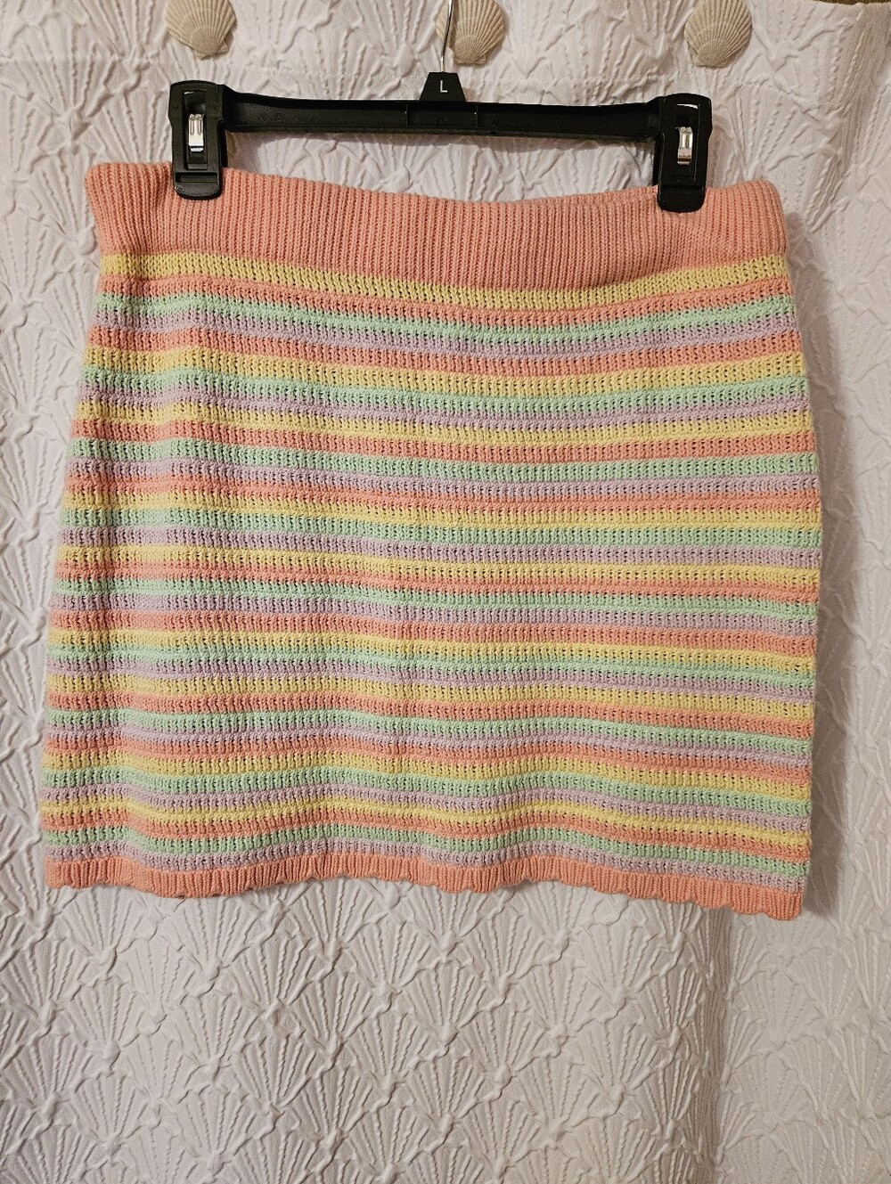wild fable Pastel Striped Knit Mini Skirt - Peach, Yellow, Mint, Lavender, White